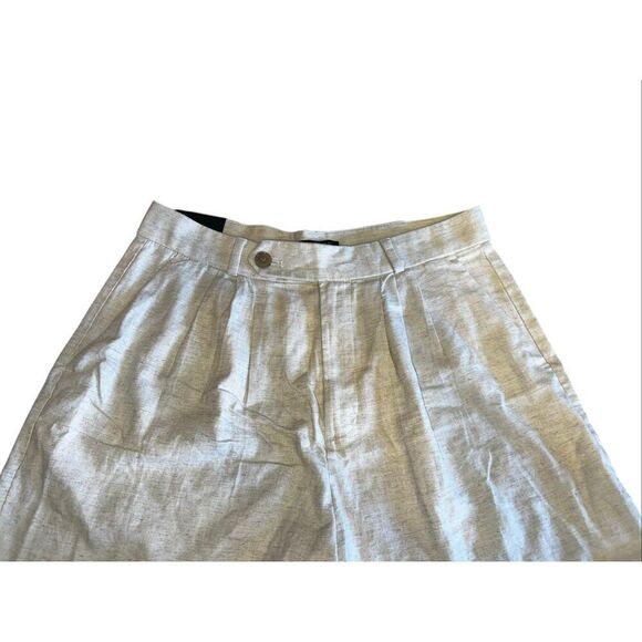 Banana Republic Linen blend Shorts woman’s 6 cream Chino Khaki vacation - Picture 2 of 6